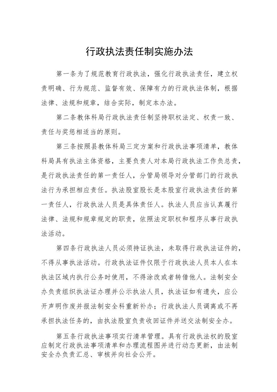 行政执法责任制实施办法.docx_第1页