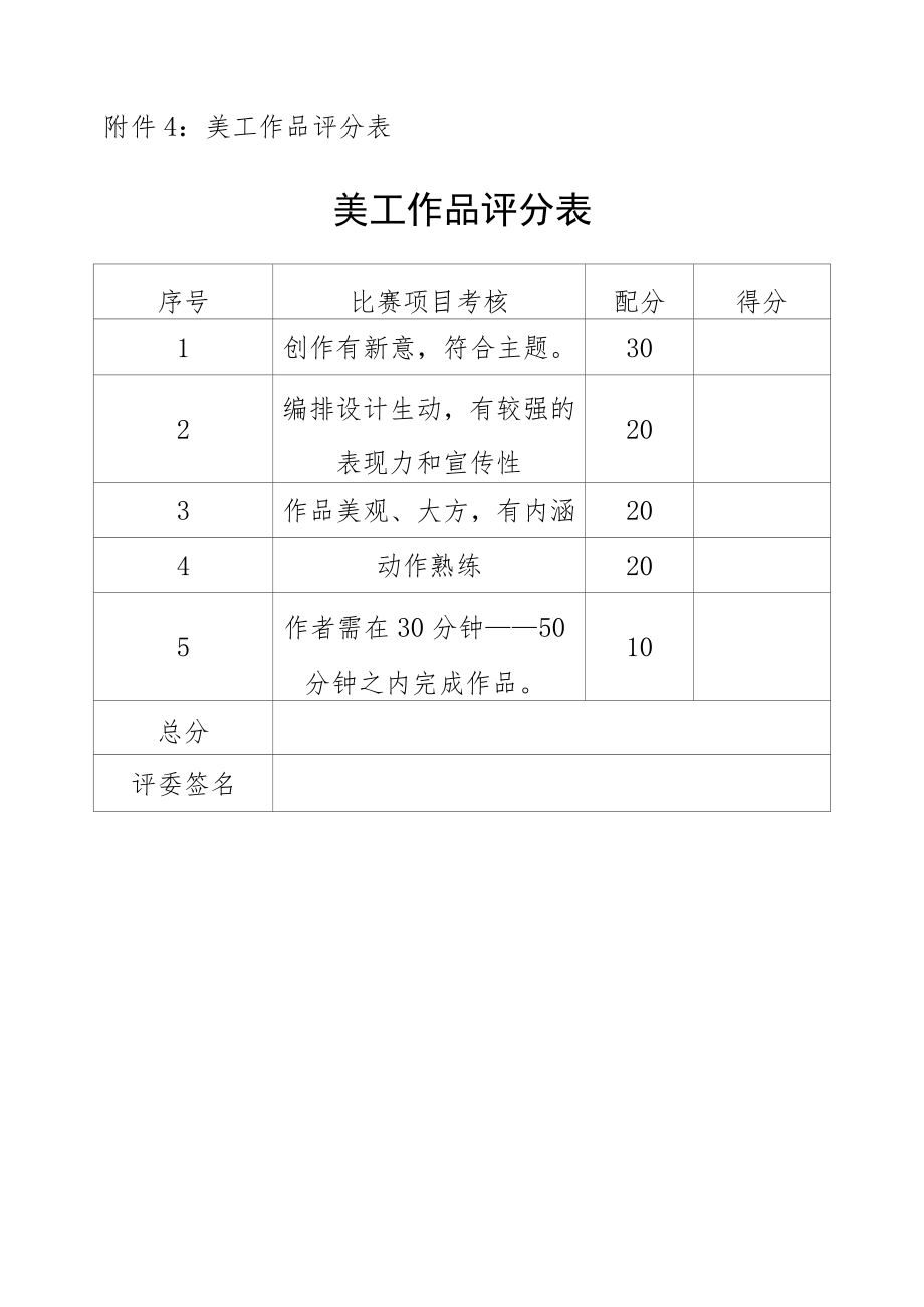 附件4美工作品评分表.docx_第1页