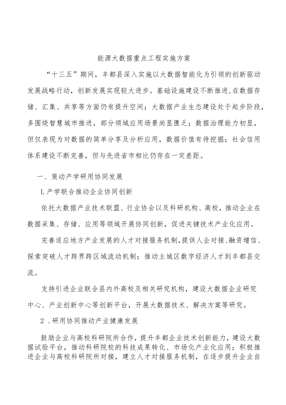 能源大数据重点工程实施方案.docx_第1页