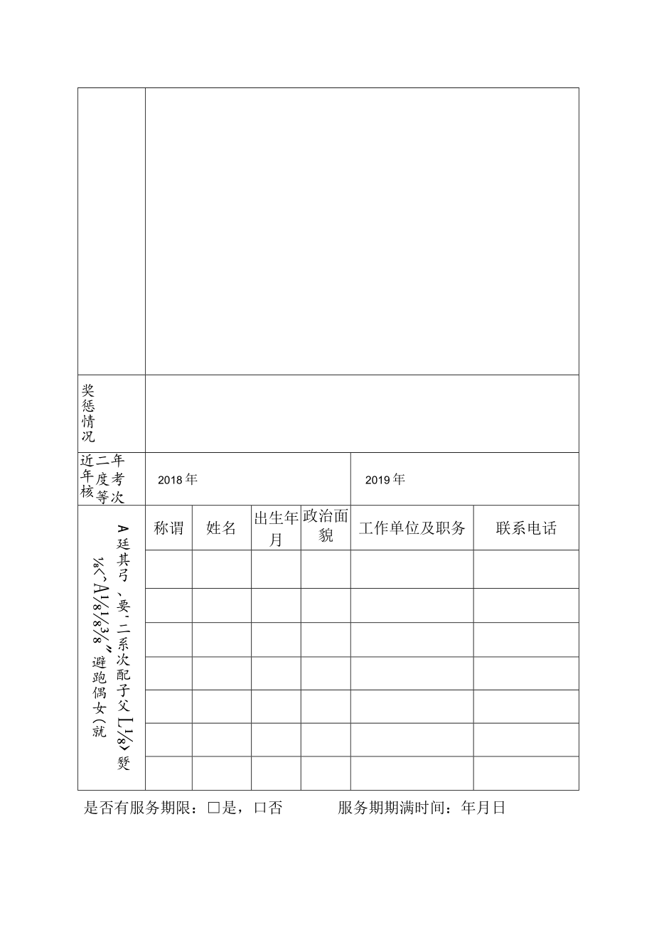 百色市自然资源局商调百色市国土空间规划管理站工作人员报名表.docx_第2页