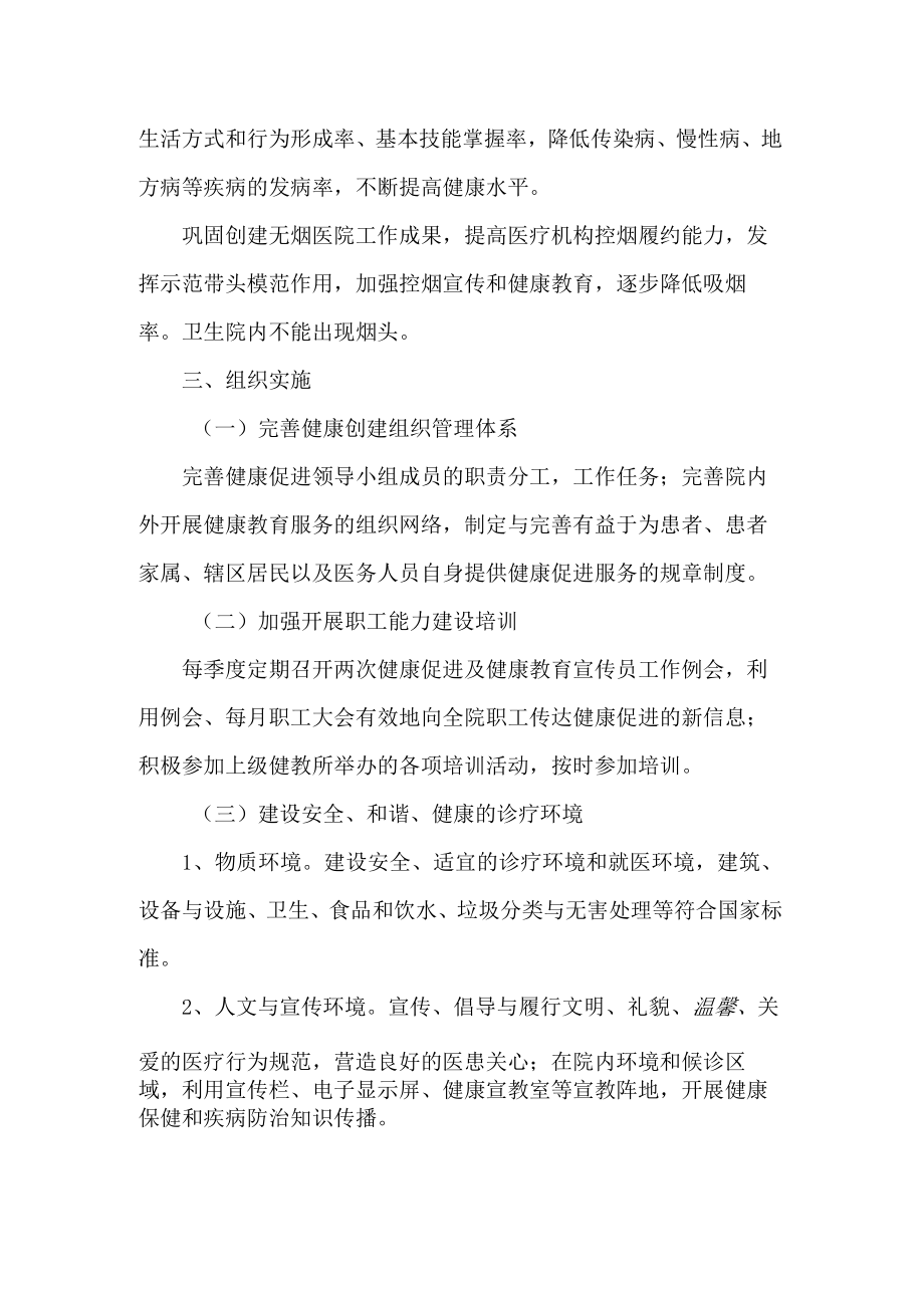 卫生院健康促进医院工作实施方案.docx_第2页