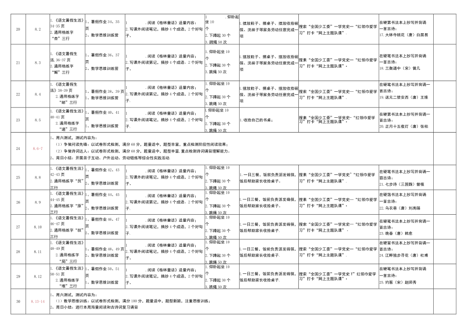 小学教育集团二年级暑假作业清单.docx_第3页