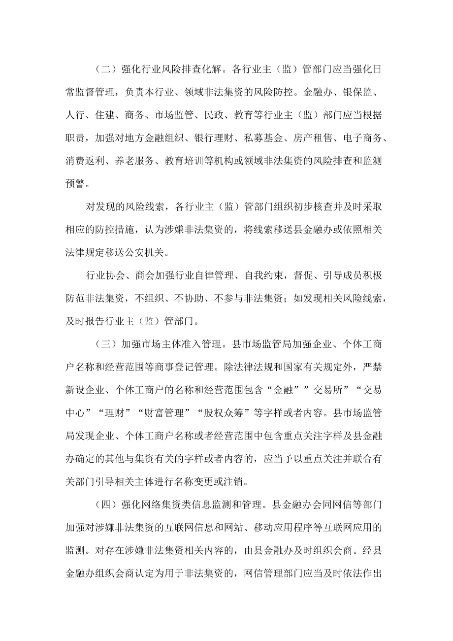 安吉县人民政府办公室关于贯彻落实《防范和处置非法集资条例》的实施意见.docx_第3页