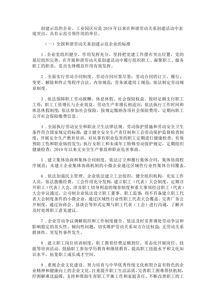 吉林省推荐评选“全国和谐劳动关系创建示范企业和工业园区”实施方案.docx_第3页