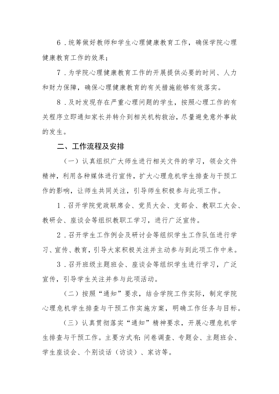 学院心理危机学生排查与干预工作实施方案.docx_第2页