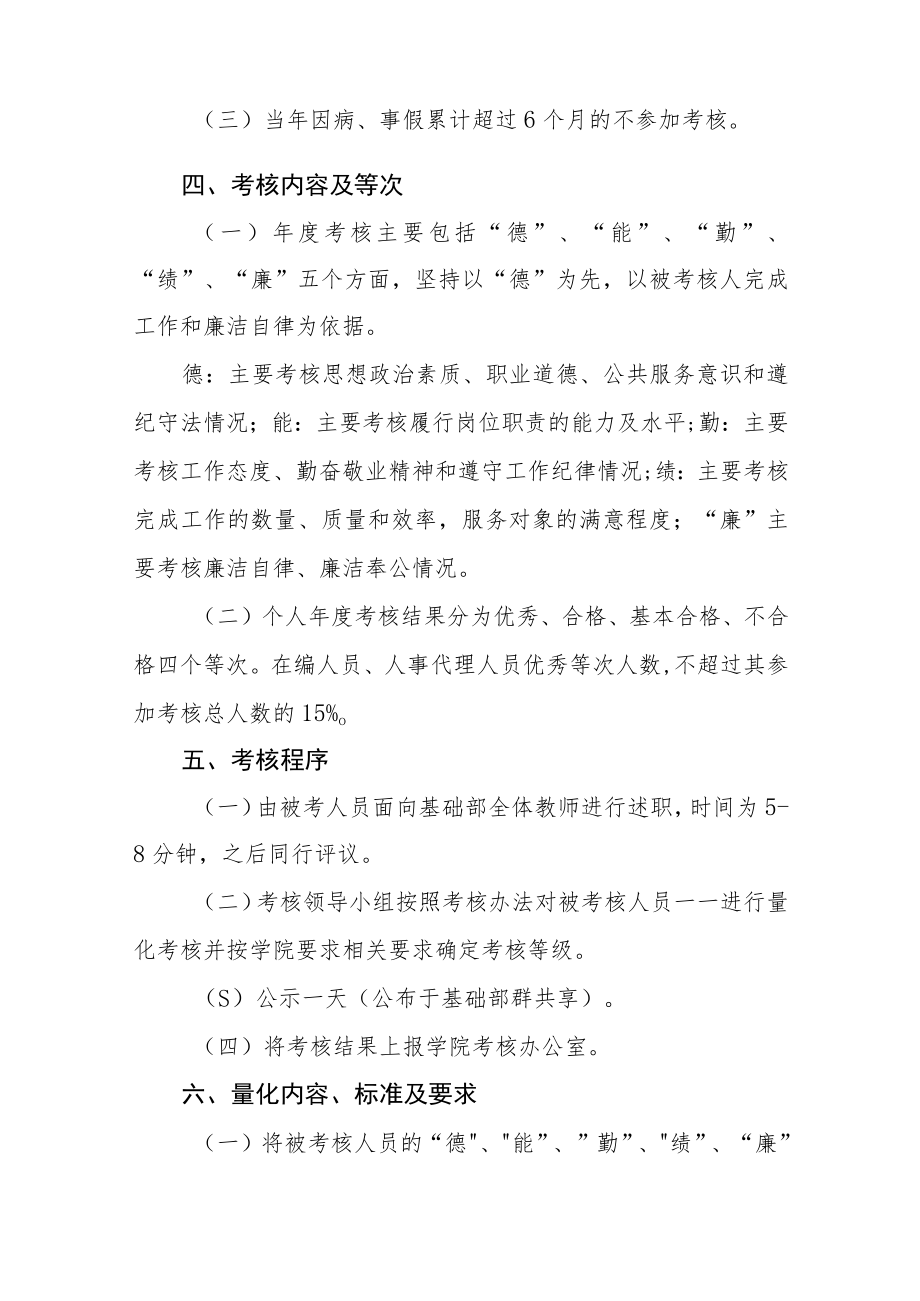 基础部教职工年度考核办法.docx_第2页