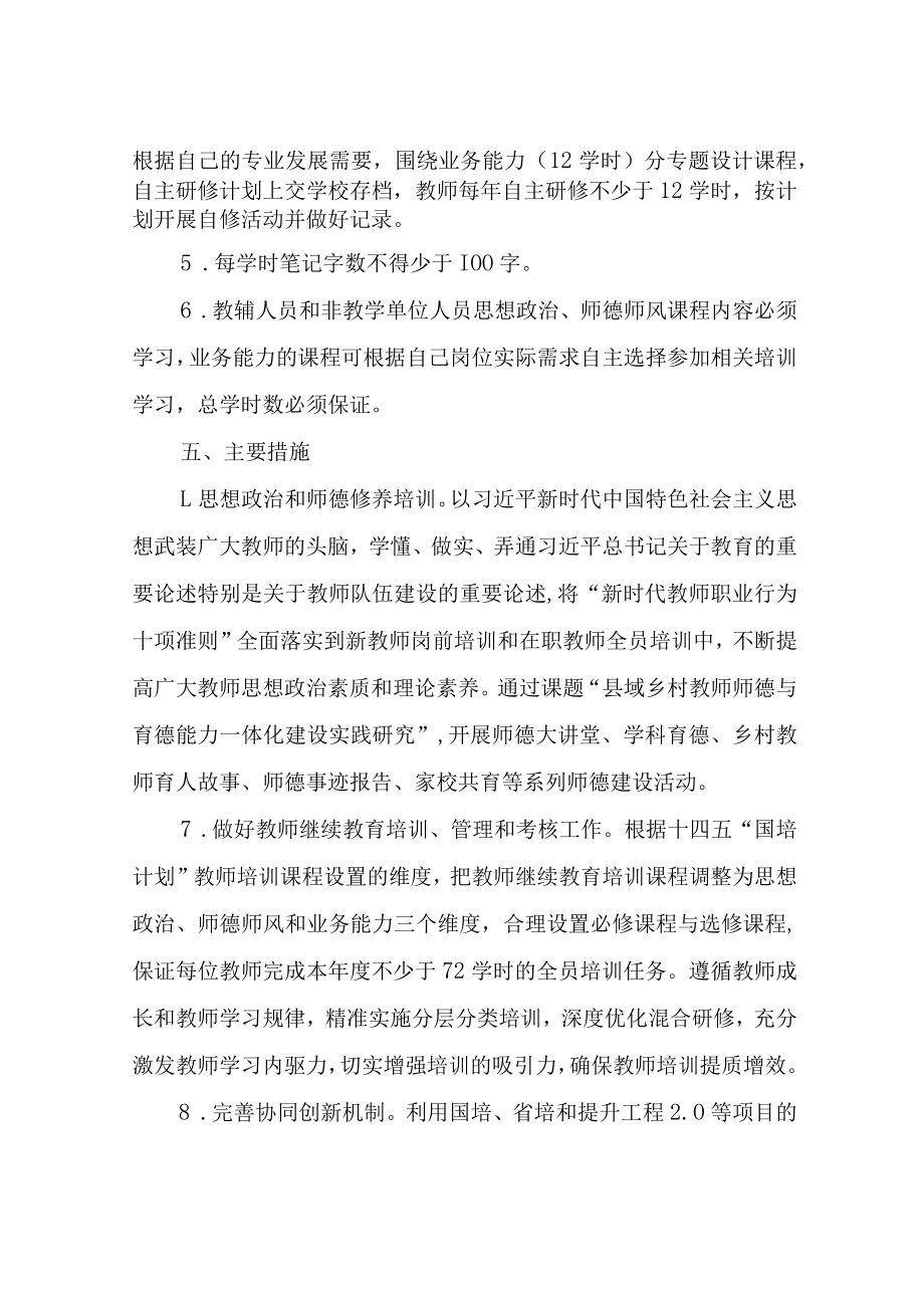 2022年XX县教师继续教育全员培训方案.docx_第3页