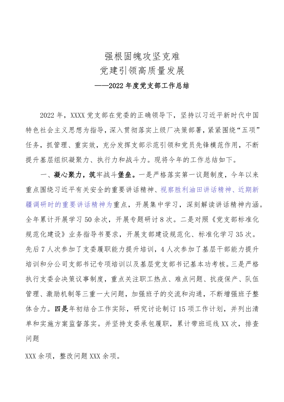 2022年度党支部工作总结.docx_第1页