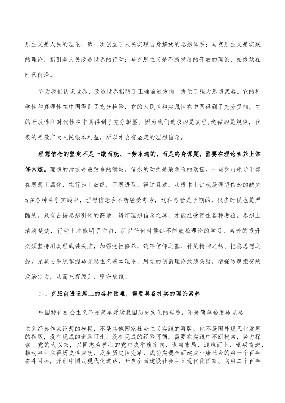 不断提升理论素养专题党课.docx_第2页