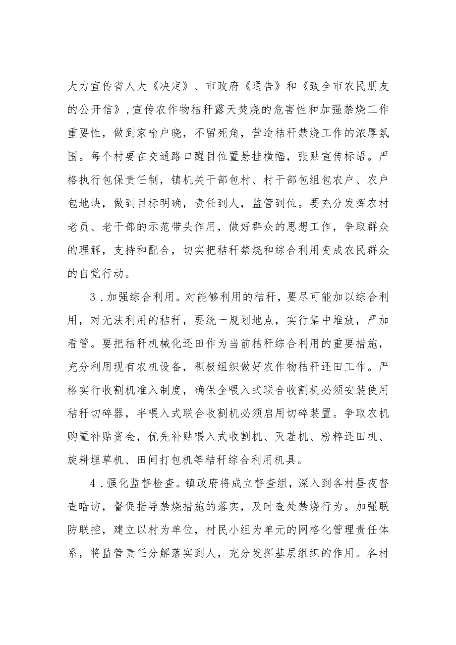 XX镇秋季秸秆禁烧工作实施方案.docx_第2页