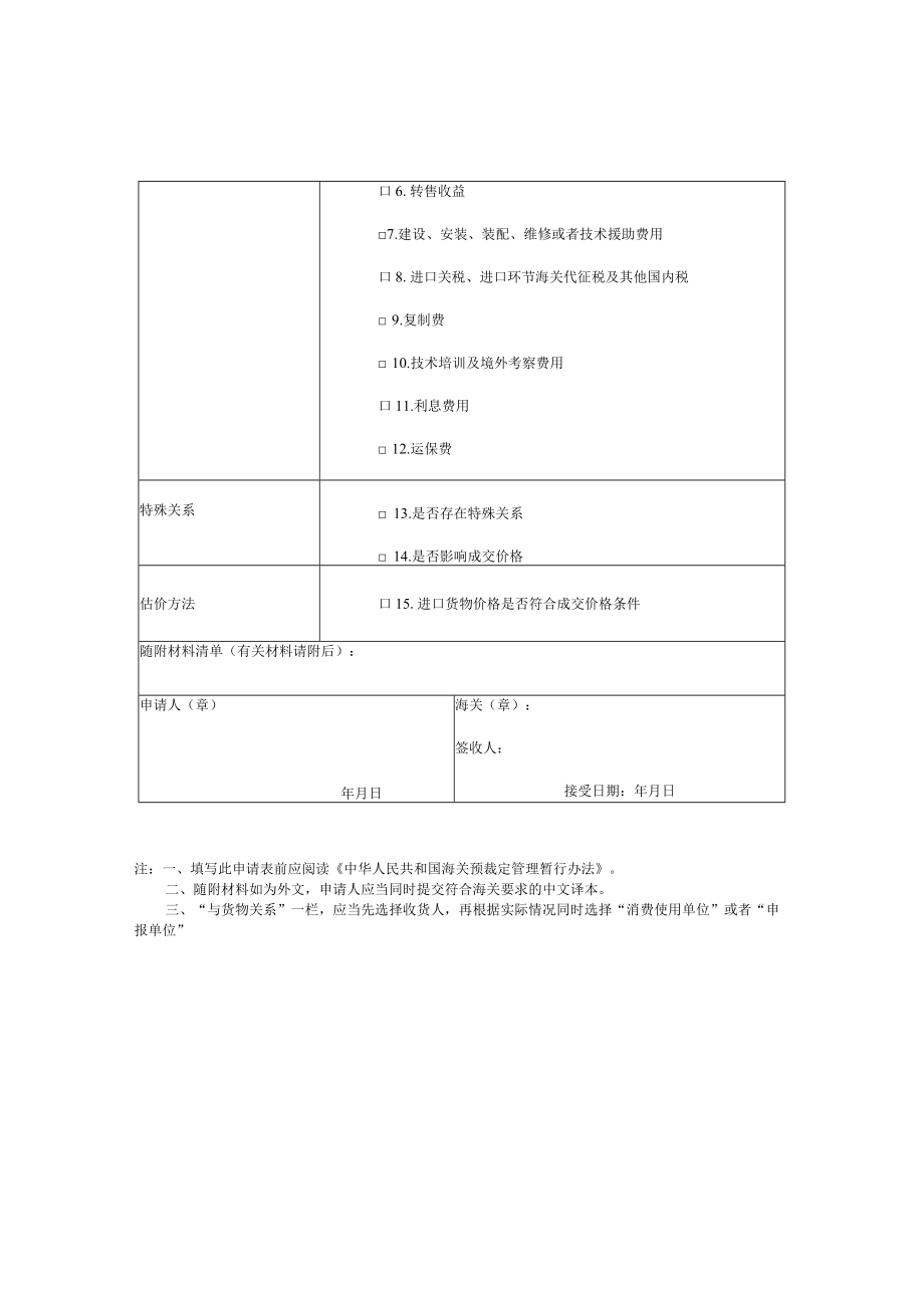 中华人民共和国海关预裁定申请书.docx_第2页