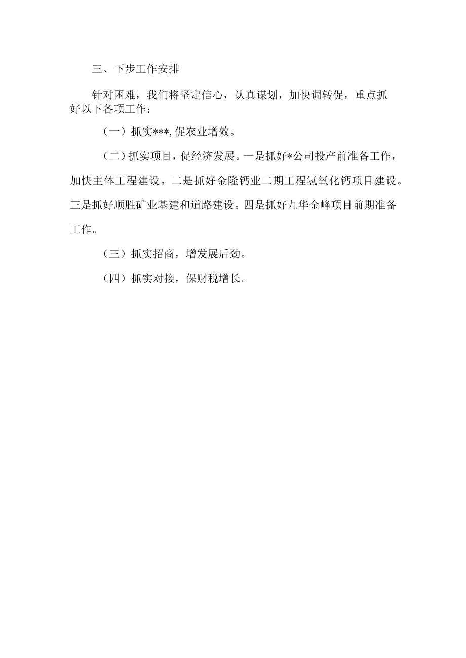 XXX镇域经济发展工作落实情况汇报材料提纲范文.docx_第2页