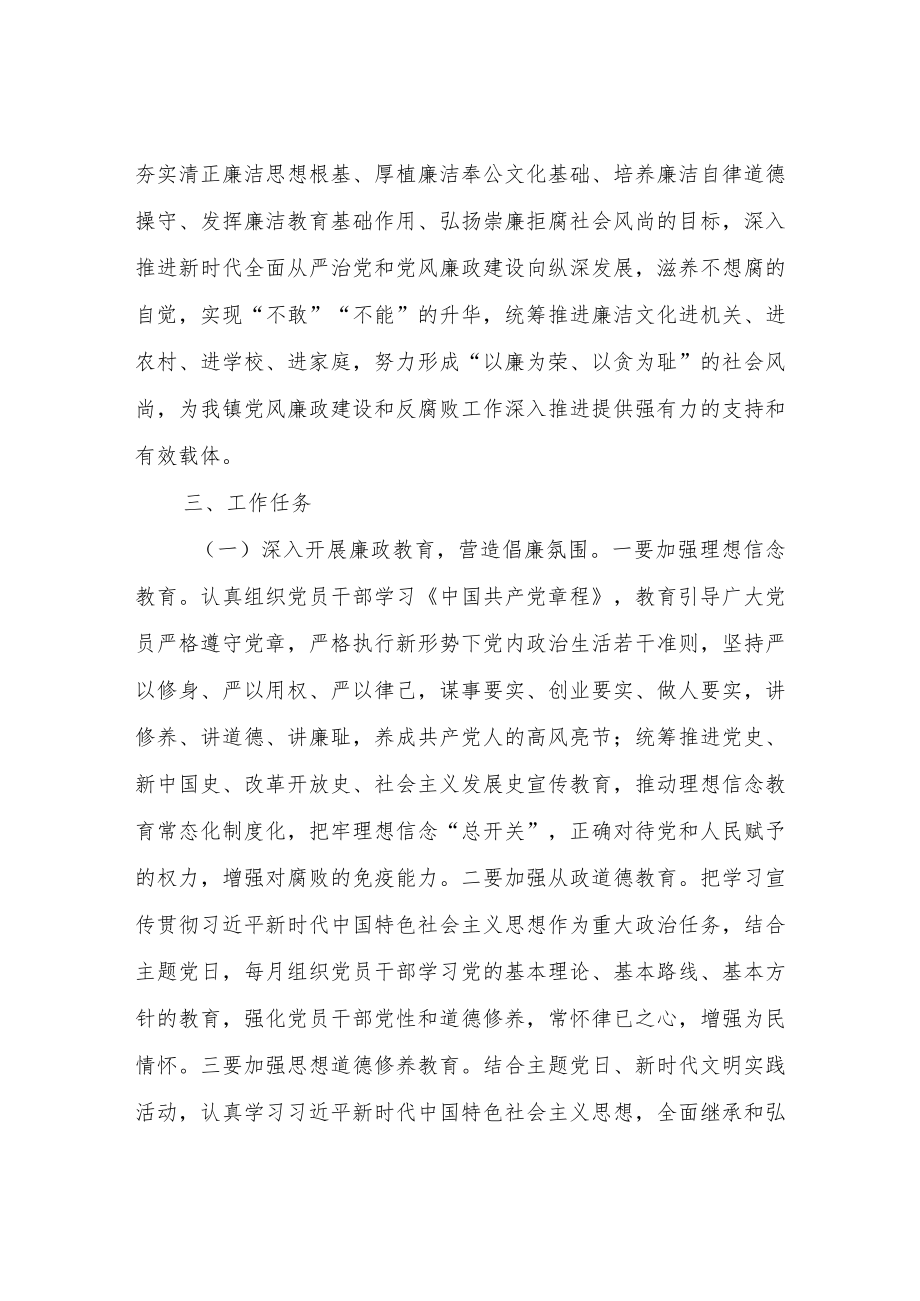 XX镇加强新时代廉洁文化建设的实施方案.docx_第2页