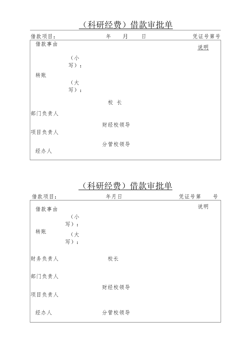 XX医药职业学院（科研经费）借款审批单.docx_第1页