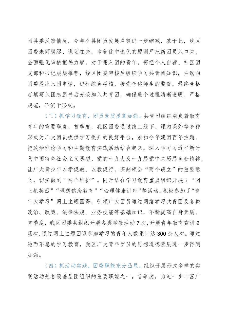 xx团委2022年度一季度工作总结及二季度工作计划.docx_第2页