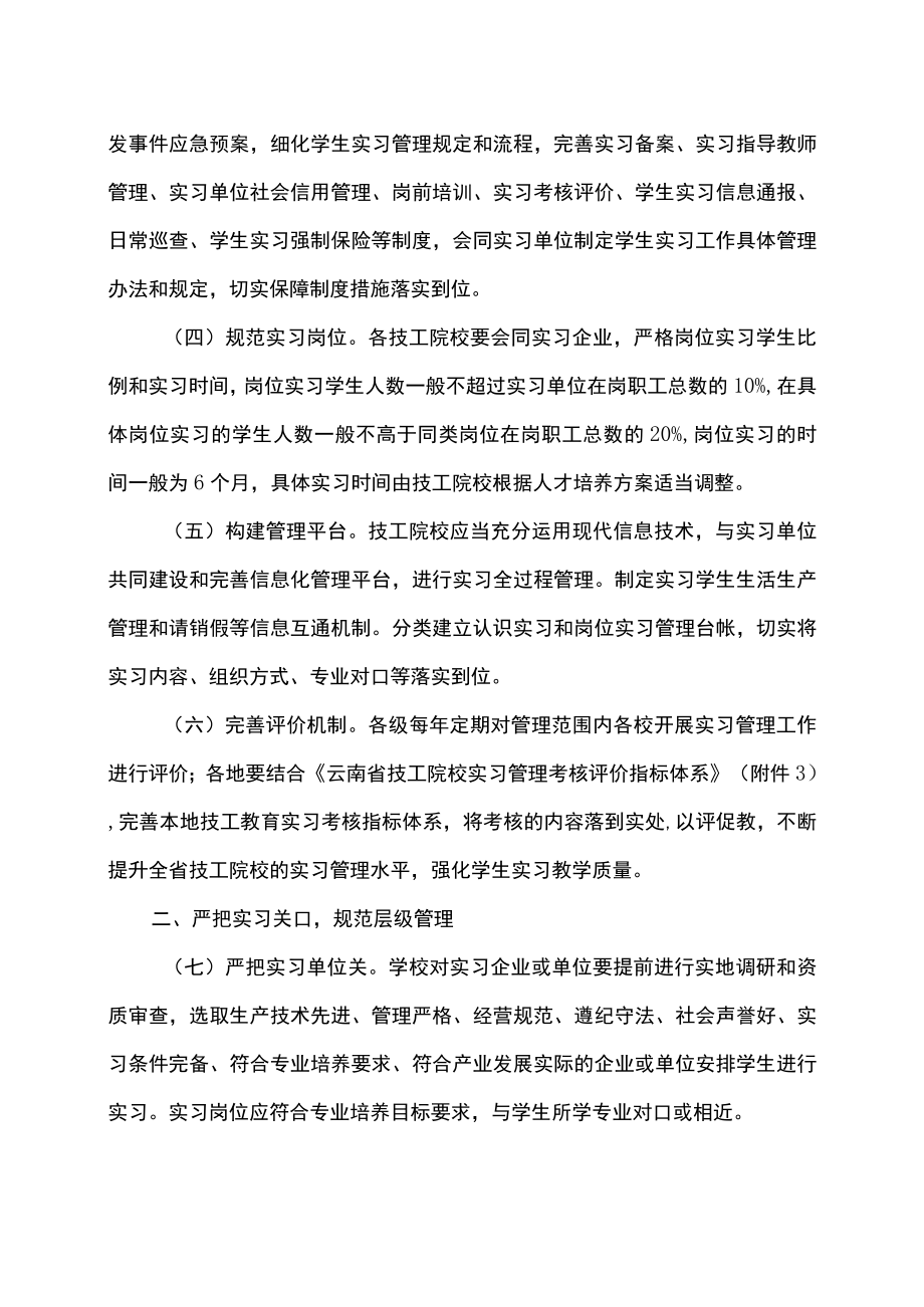 云南省技工院校学生实习管理十八条措施（2022年）.docx_第2页