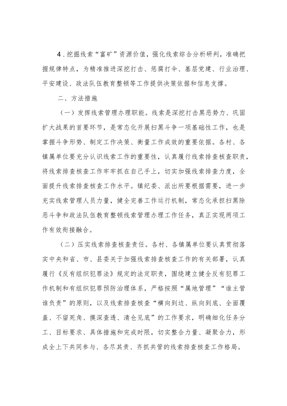 XX镇扫黑除恶斗争线索排查攻坚行动方案.docx_第2页