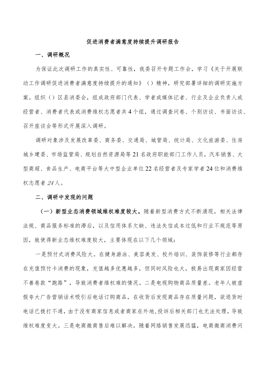 促进消费者满意度持续提升调研报告.docx_第1页