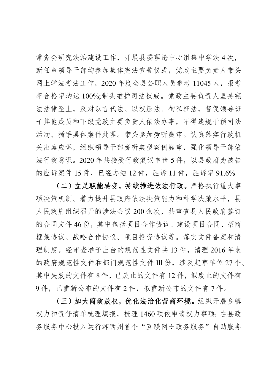 XX县法治政府工作总结.docx_第2页