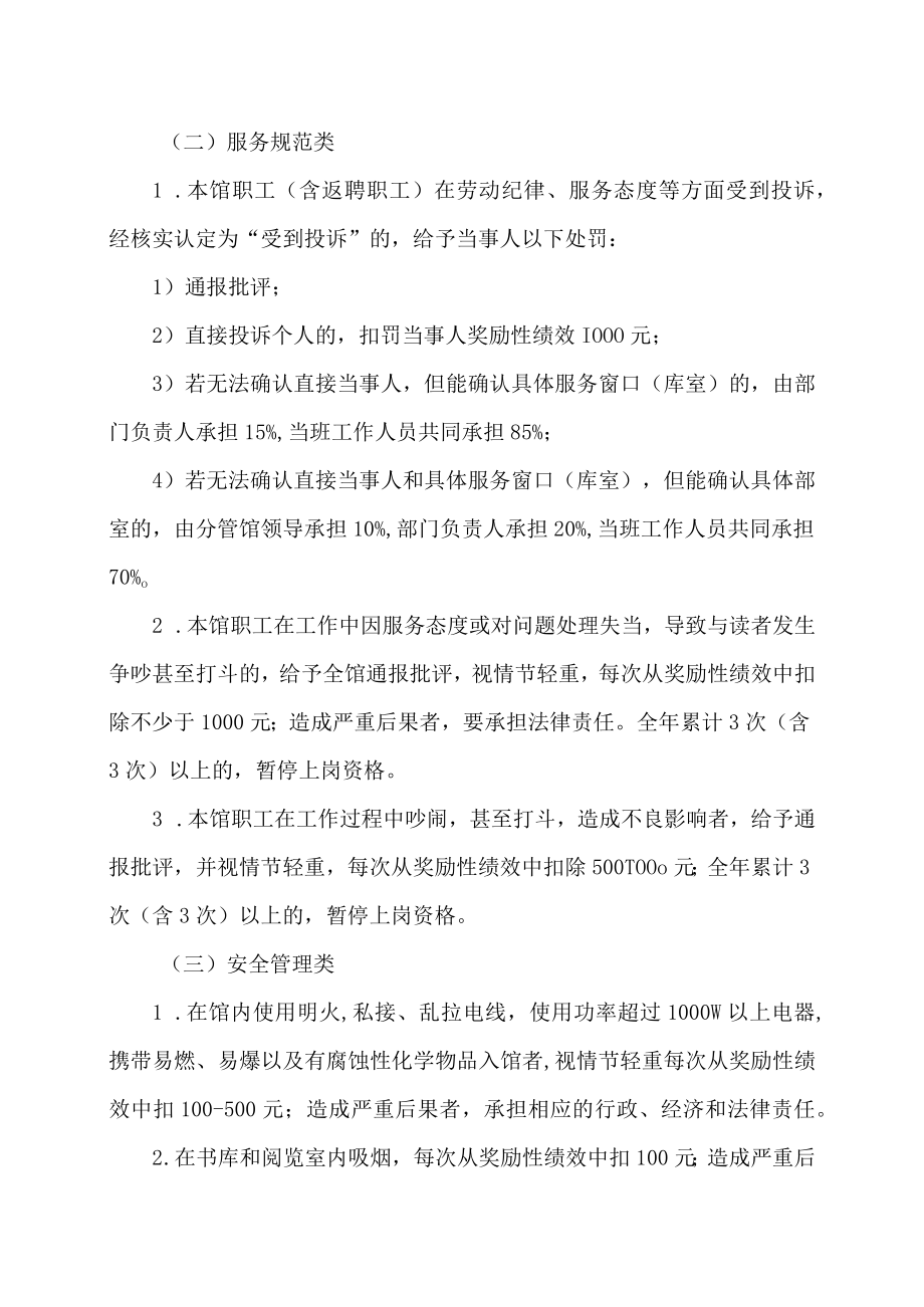 XX理工学院图书馆奖励处罚办法.docx_第3页