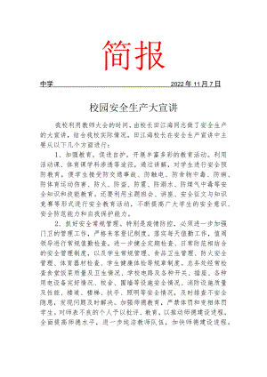 校园安全大宣讲简报.docx