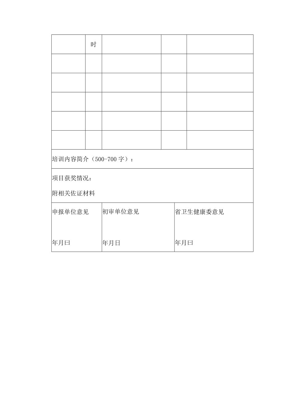 2022年辽宁省继续医学教育项目申报表（样表）.docx_第3页