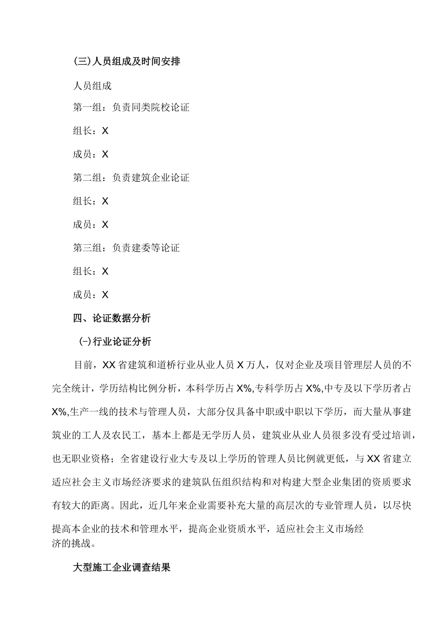 XX职业技术学院建筑工程系202X年建筑工程、道桥工程专业论证报告.docx_第2页