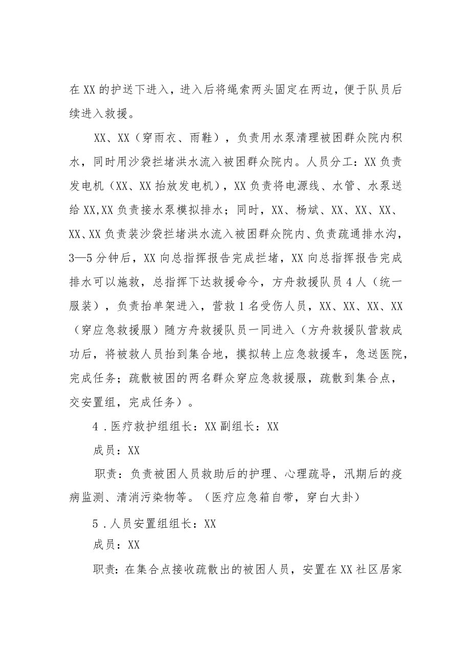 XX区长征街道办事处抗洪抢险实战演练预案.docx_第3页