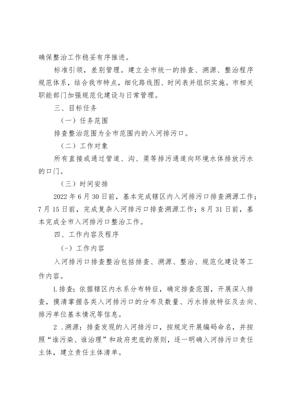 XX市入河排污口排查整治专项行动实施方案.docx_第2页