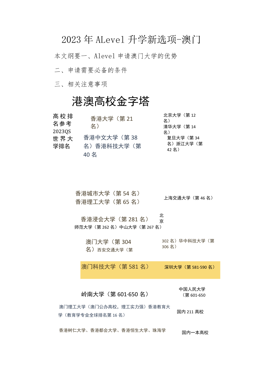 2023年ALevel升学新选项-澳门.docx_第1页