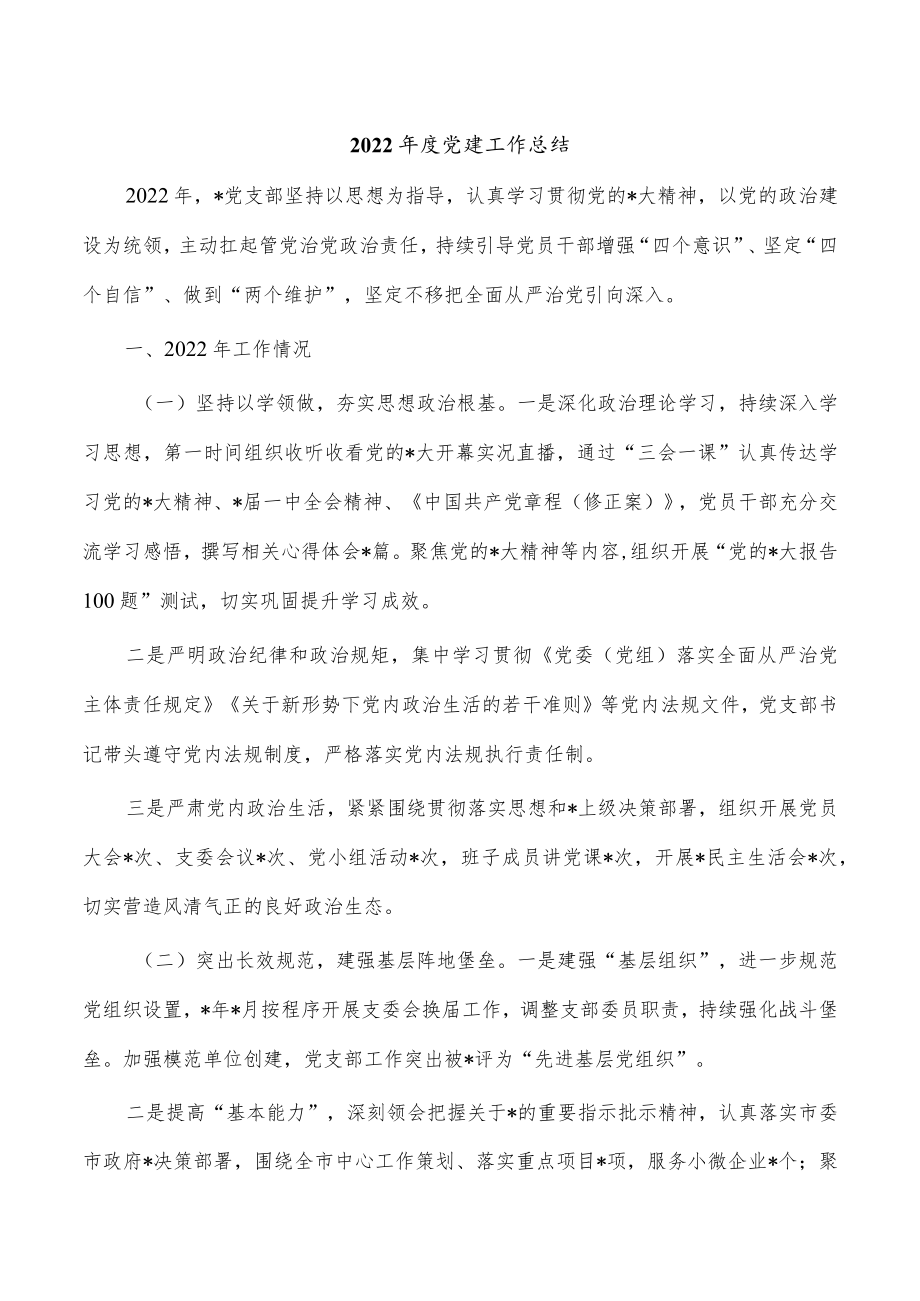 2022年度党建工作总结.docx_第1页