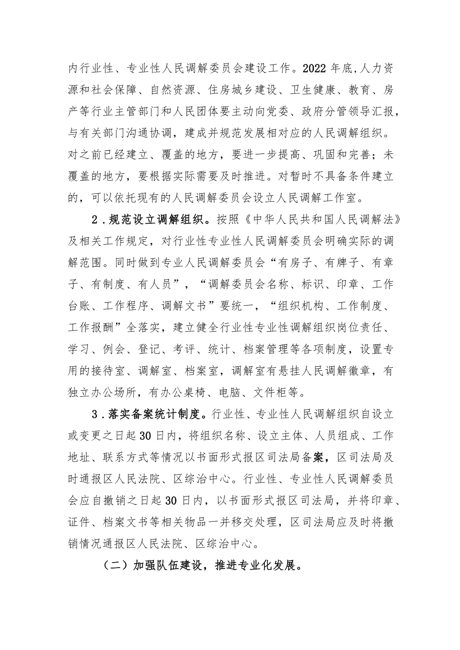 XX区关于进一步深化行业性专业性人民调解工作的实施意见.docx_第3页