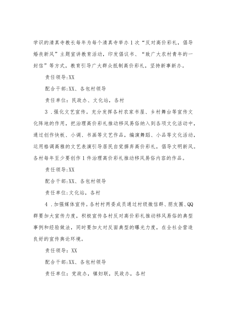 XX镇治理高价彩礼弘扬文明乡风实施方案.docx_第3页