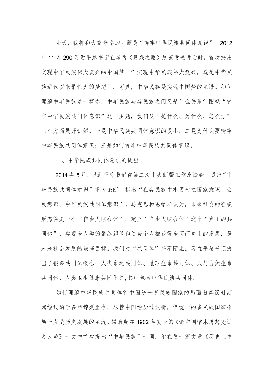 党课：铸牢中华民族共同体意识.docx_第2页