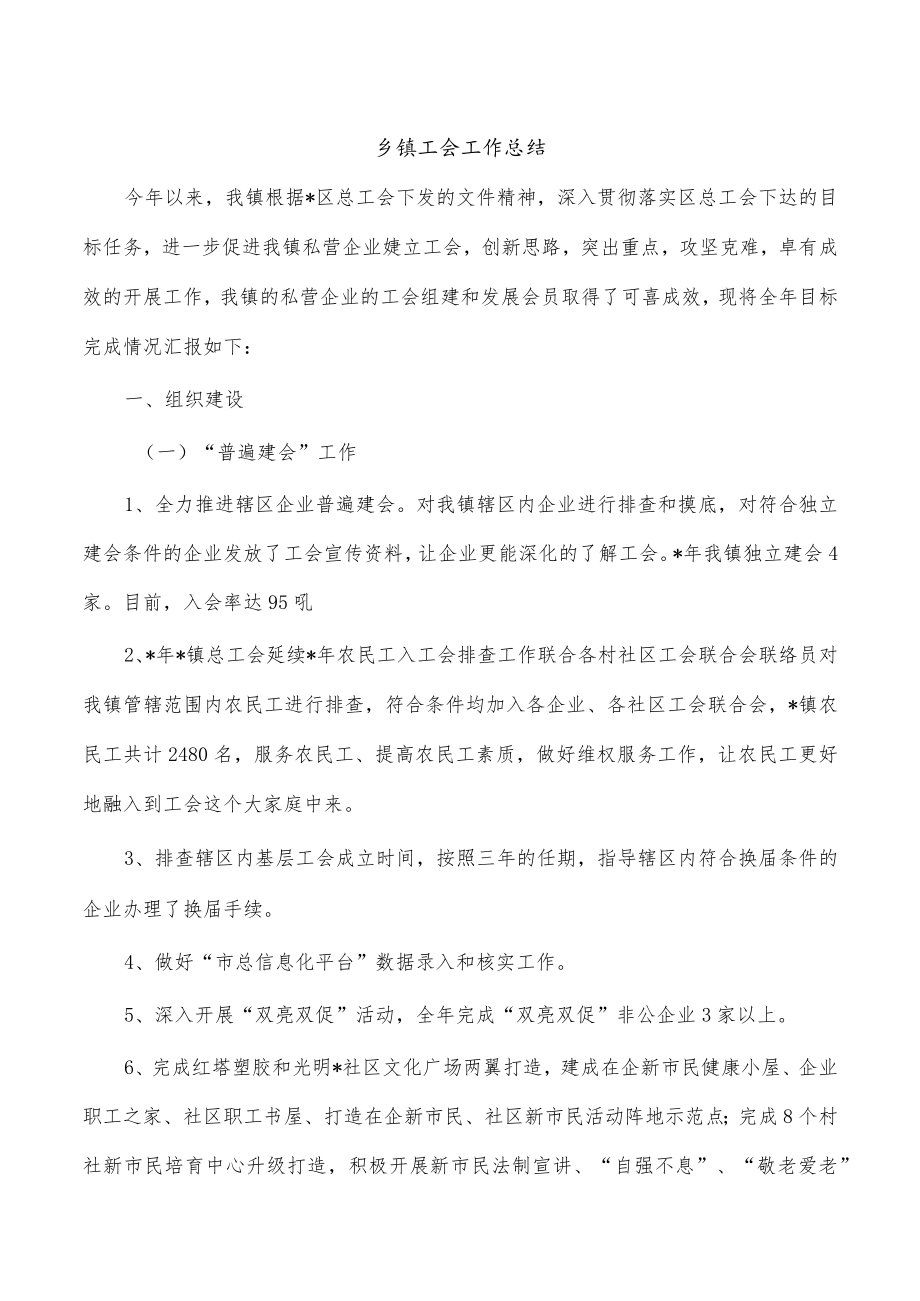 乡镇工会工作总结.docx_第1页