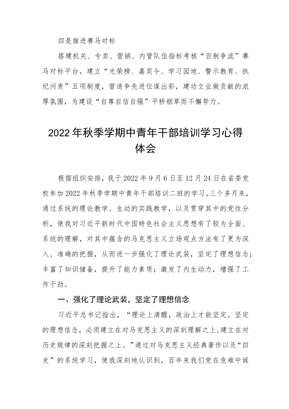 2022年参加全省系统青年干部培训班心得体会五篇.docx_第3页