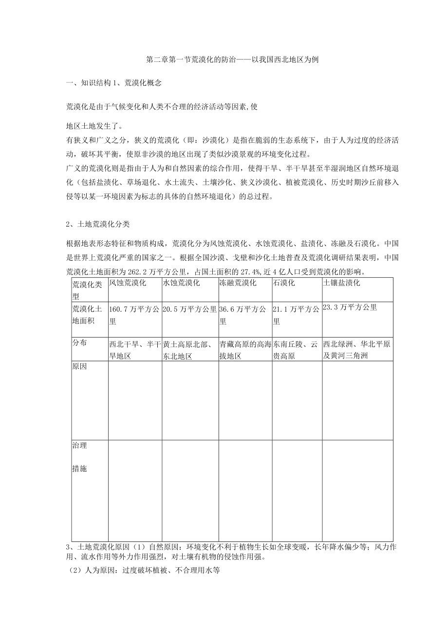 《荒漠化的防治》教学设计.docx_第1页