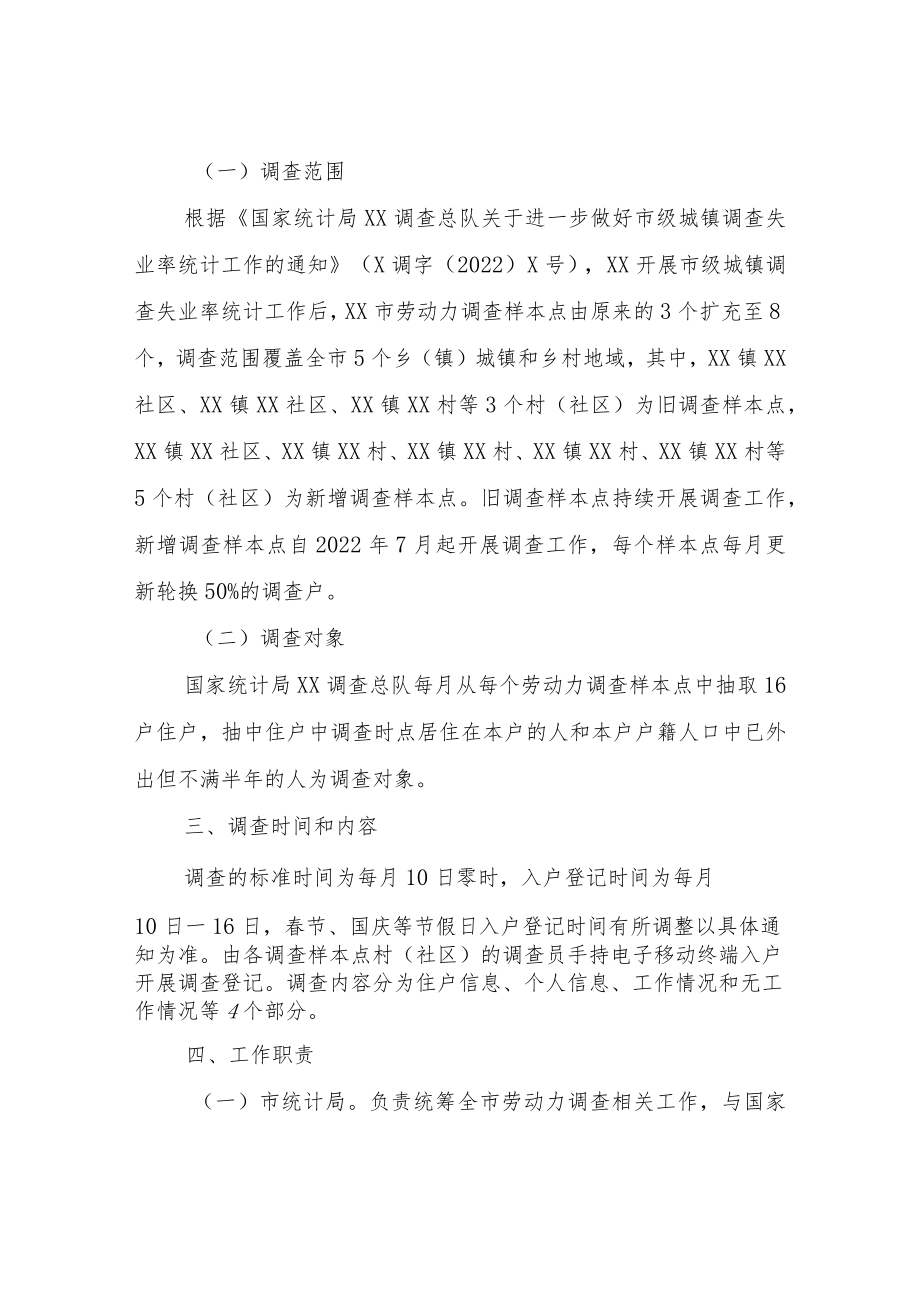 XX市劳动力调查工作实施方案.docx_第2页