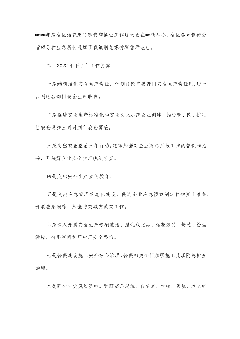 2022上半安全工作总结及下半工作计划（镇乡）(1).docx_第2页