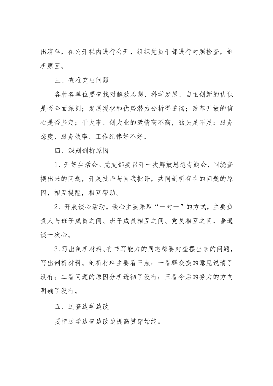 关于做好新一轮解放思想活动查摆问题阶段工作的实施方案.docx_第2页