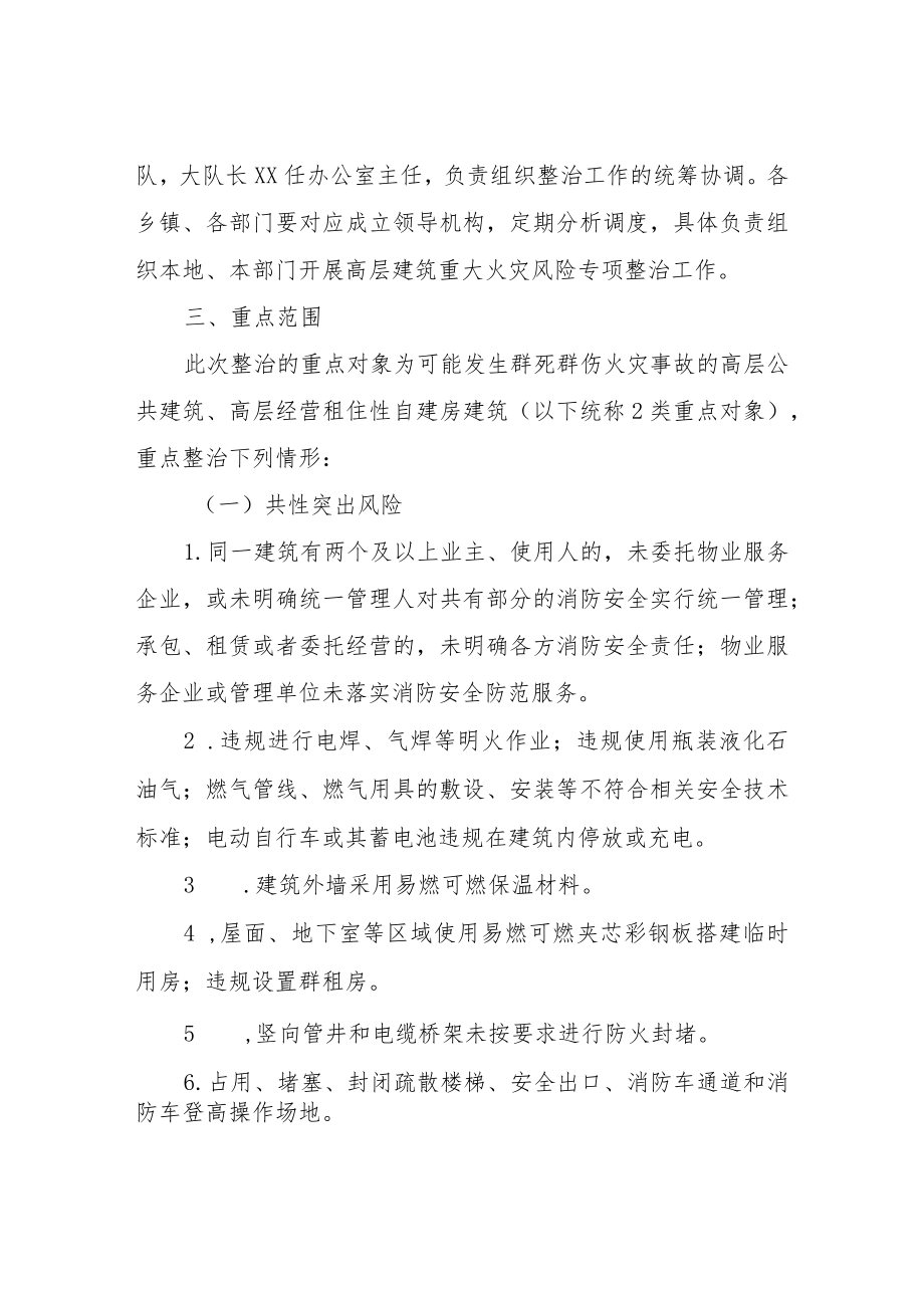 全县高层建筑重大火灾风险专项整治实施方案.docx_第2页