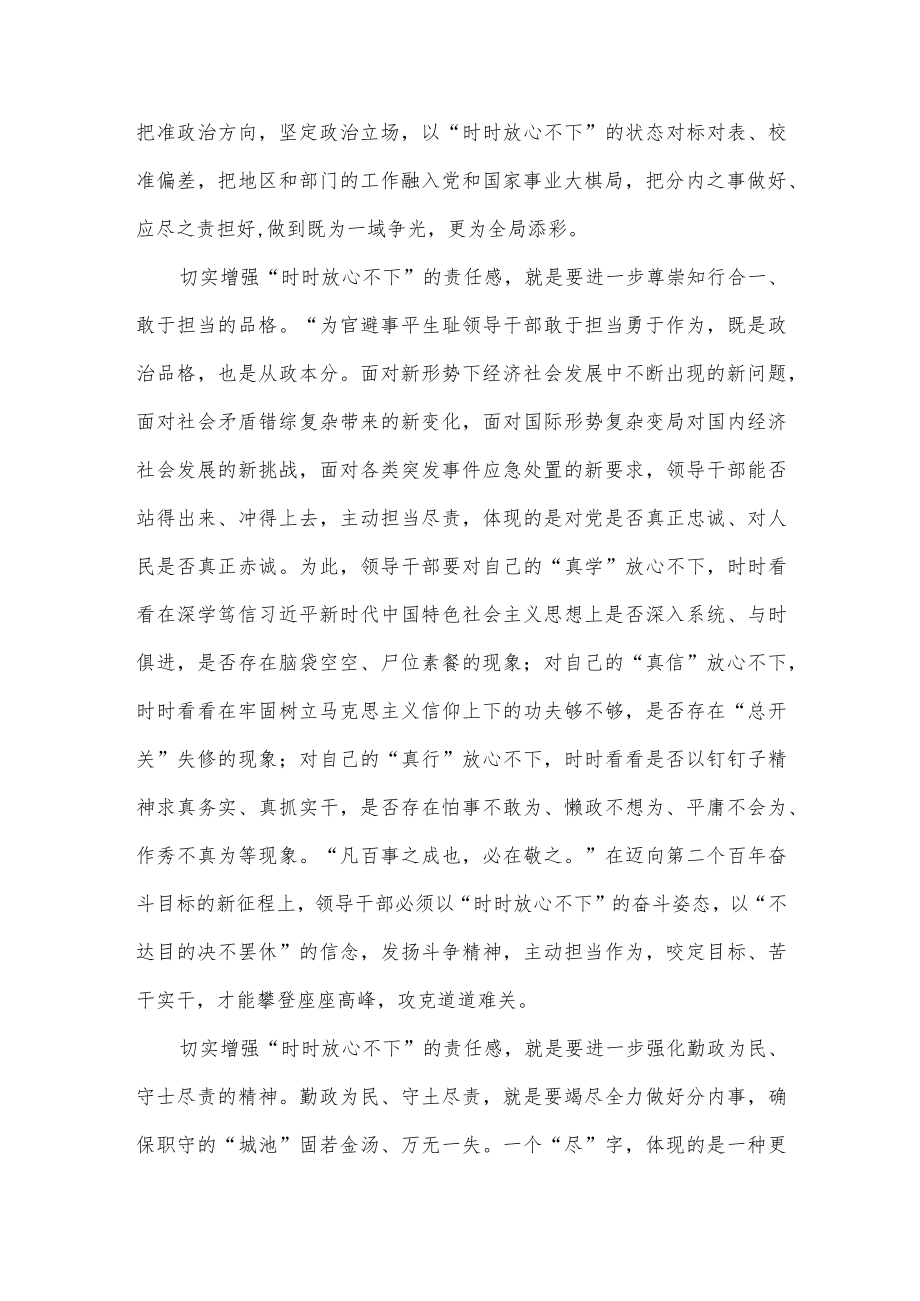 2022党员领导干部“时时放心不下”学习心得体会研讨交流发言8篇.docx_第3页