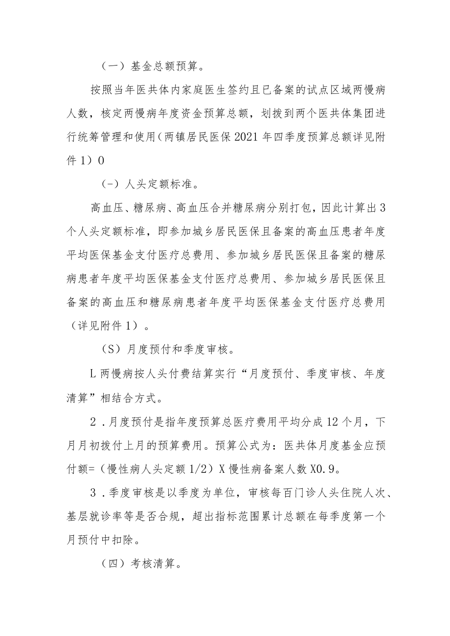 两慢病医保支付方式改革试点实施方案.docx_第2页