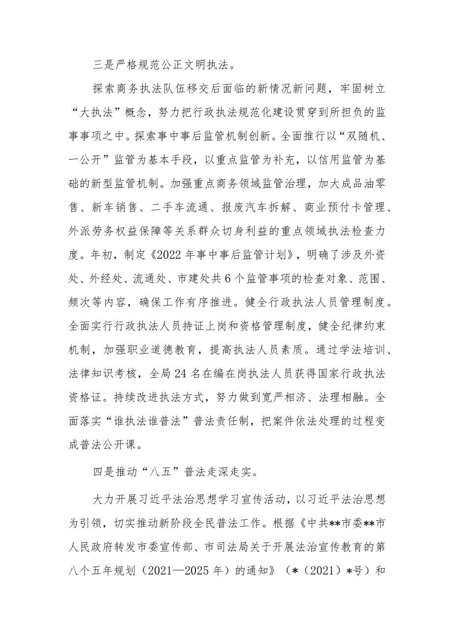 商务局2022年度依法行政工作总结.docx_第3页