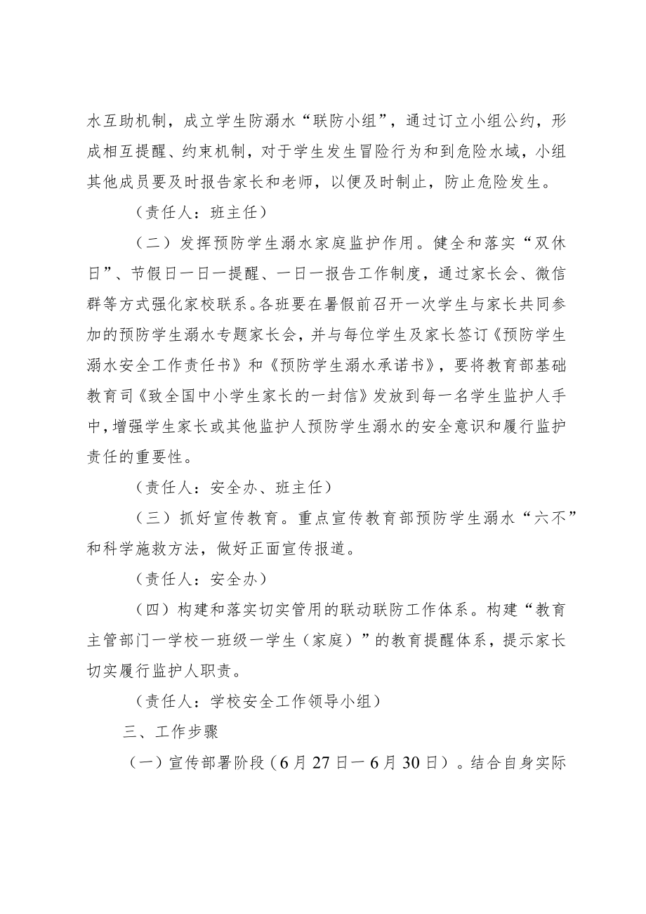 中小学预防学生溺水工作方案（附一封信、责任书、承诺书）.docx_第2页