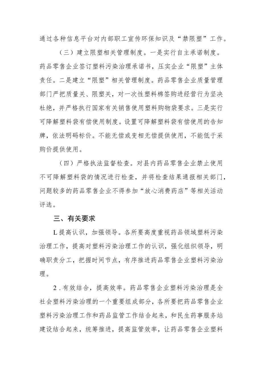 药品零售企业塑料污染治理工作方案.docx_第2页