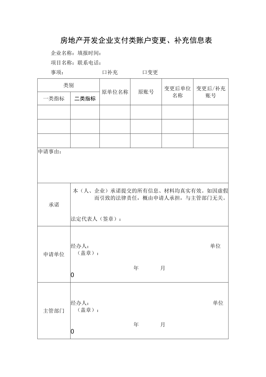 房地产开发企业支付类账户变更、补充信息表.docx_第1页