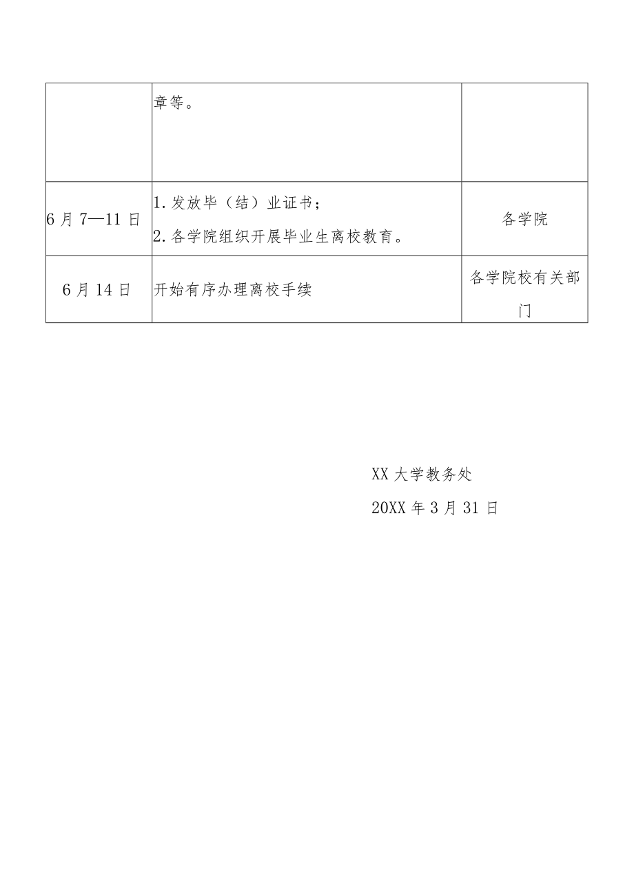 20XX届毕业生工作日程安排.docx_第3页