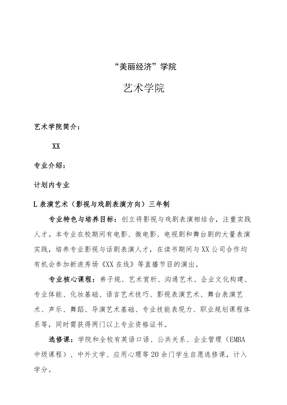 艺术学院专业介绍.docx_第1页