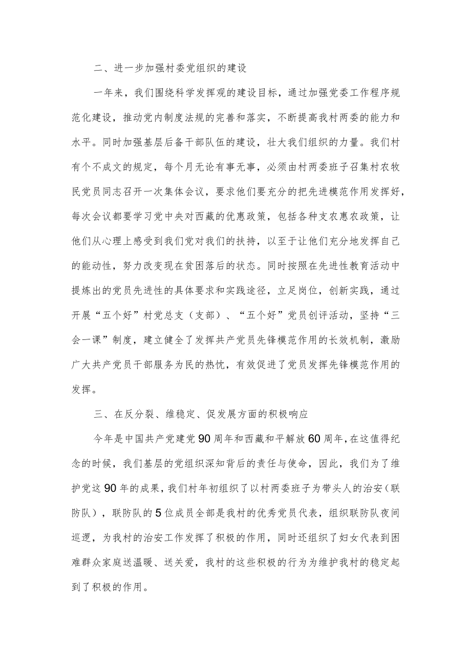 村党支部书记的述职报告.docx_第2页